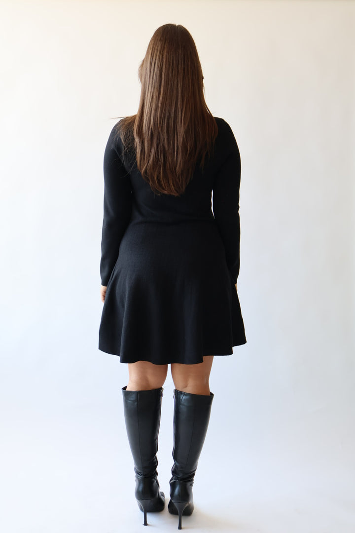 Mock Neck Sweater Dress