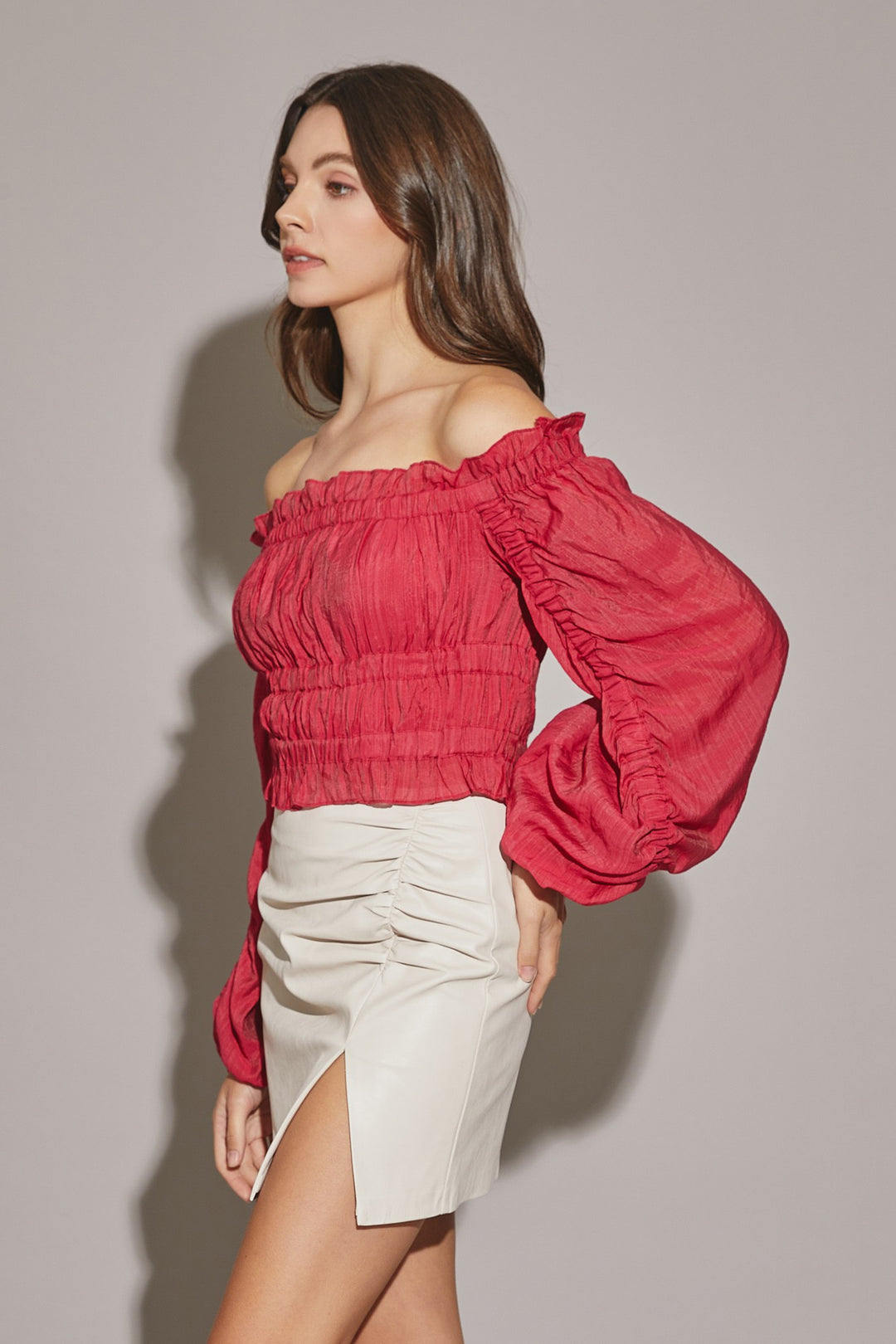 Off the Shoulder Cropped Dress Top