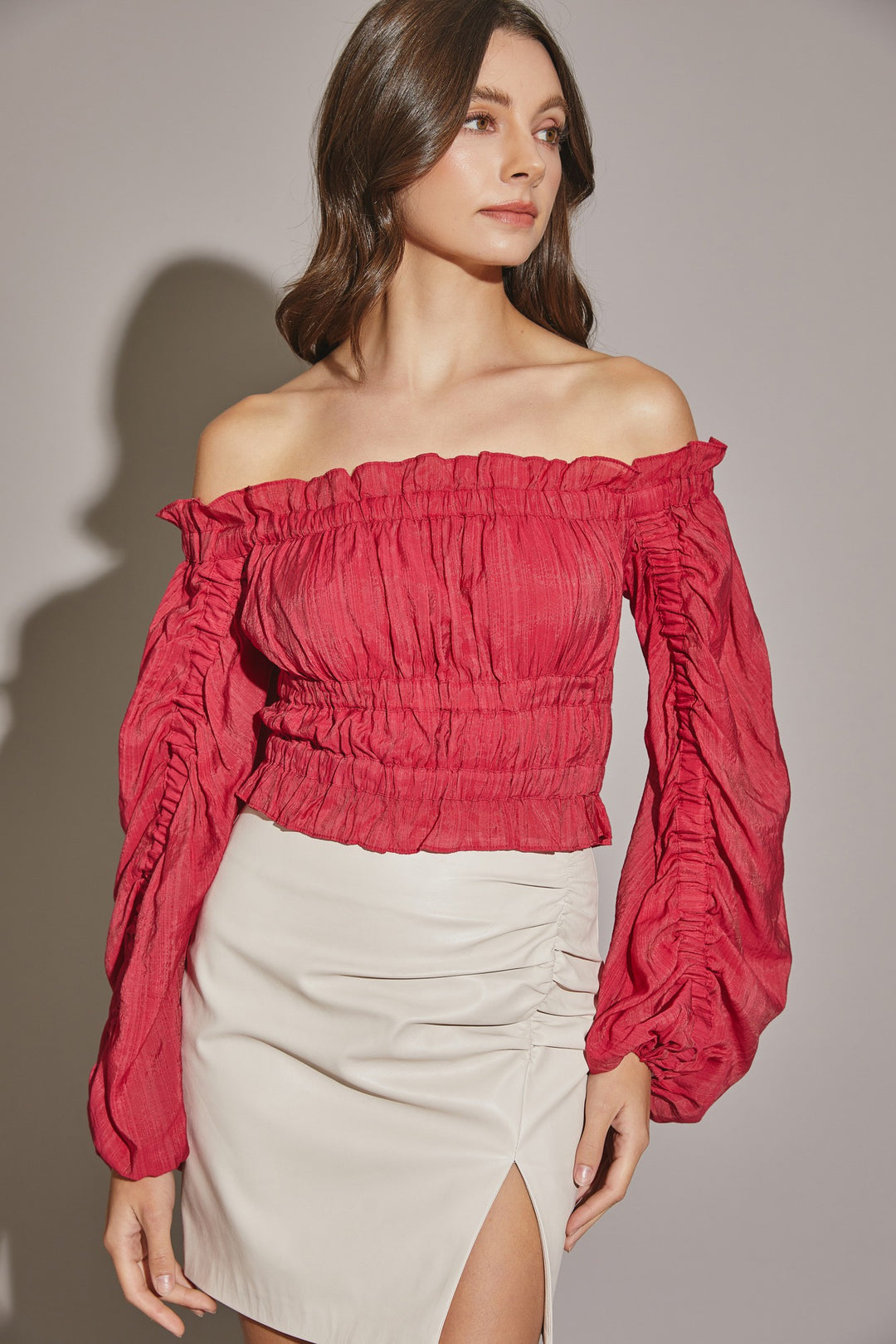 Off the Shoulder Cropped Dress Top