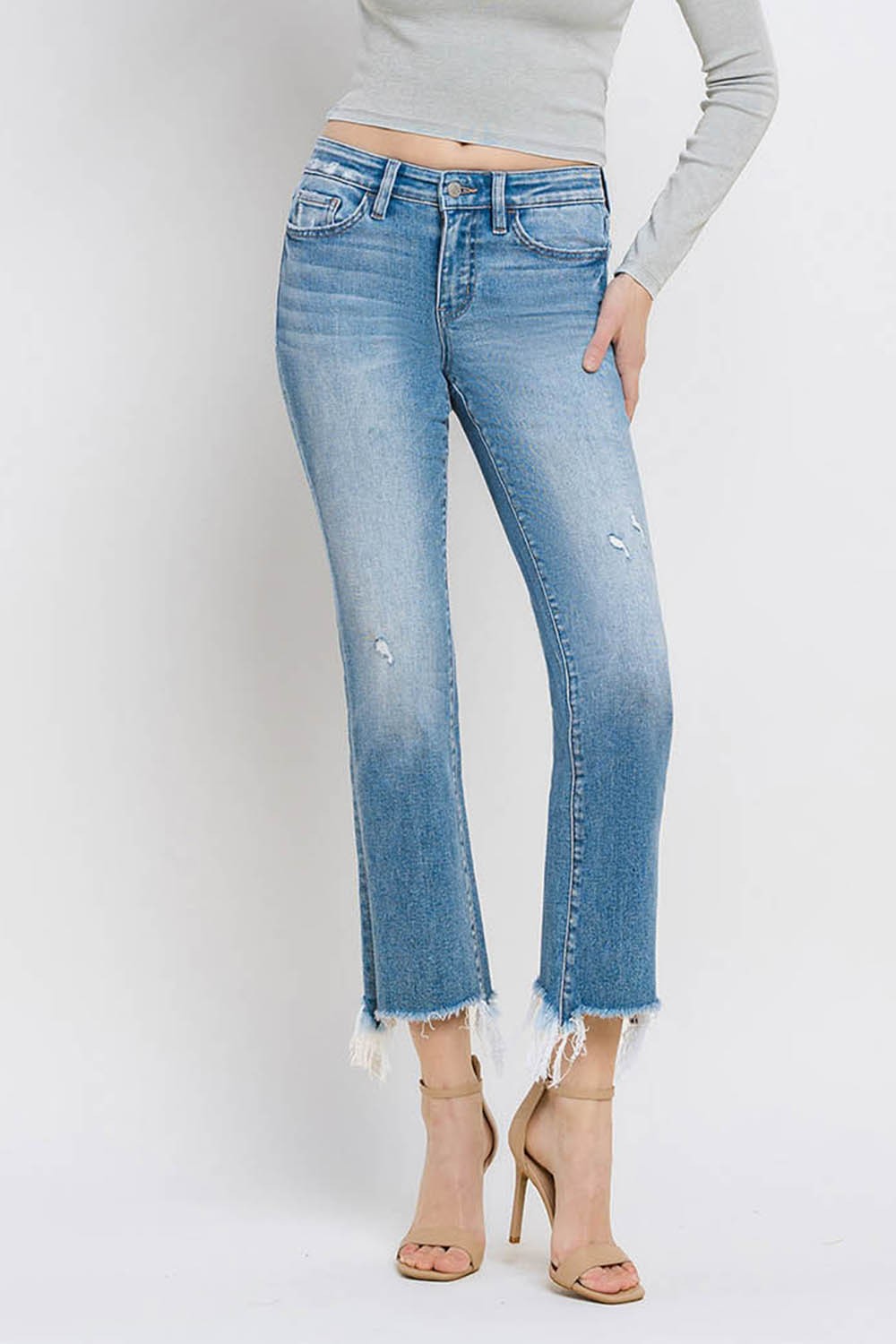 Flying Monkey Mid Rise Distressed Jean