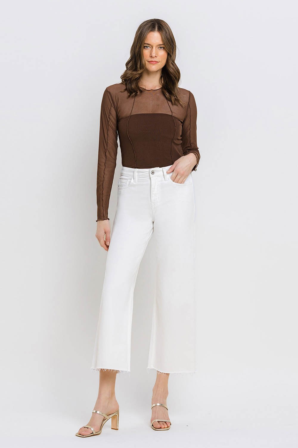 Vervet High Rise Crop Wide Leg Jean