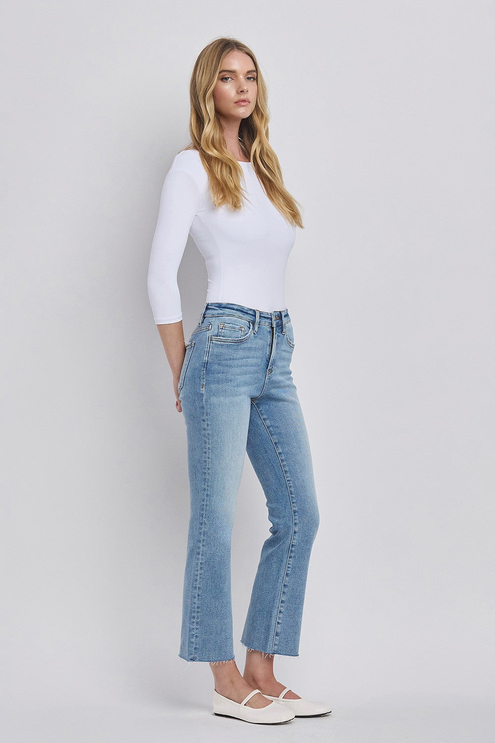 High Rise Kick Flare Jean