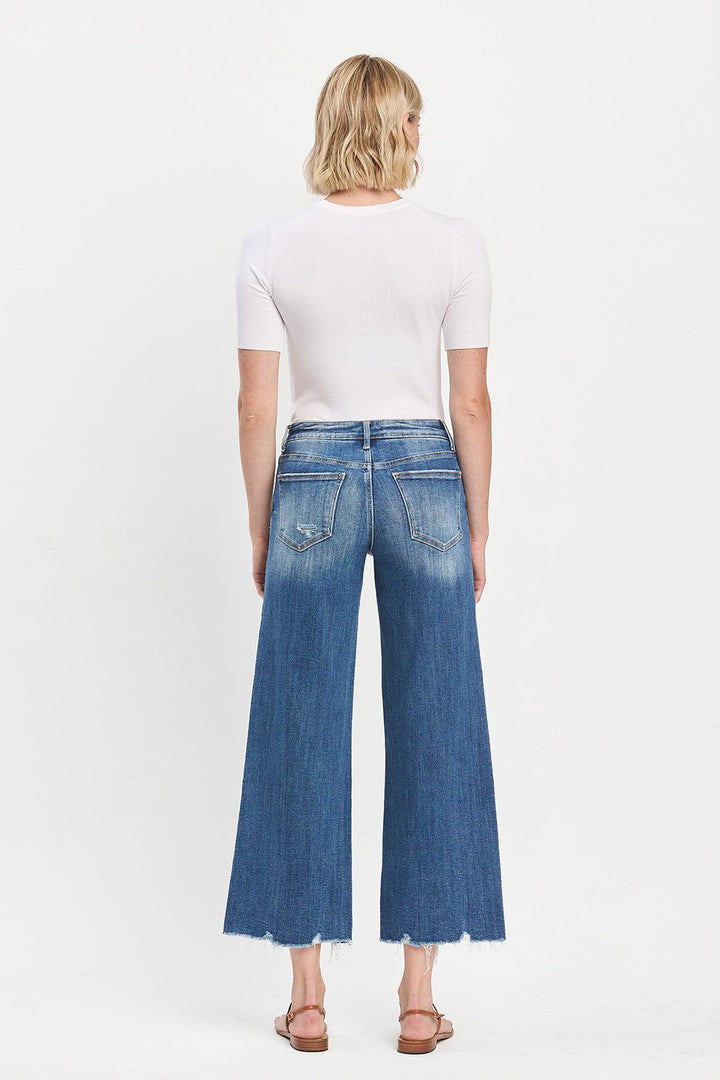 Mid Rise Wide Leg Denim