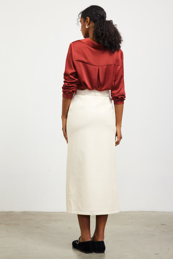 Belted Midi Skirt