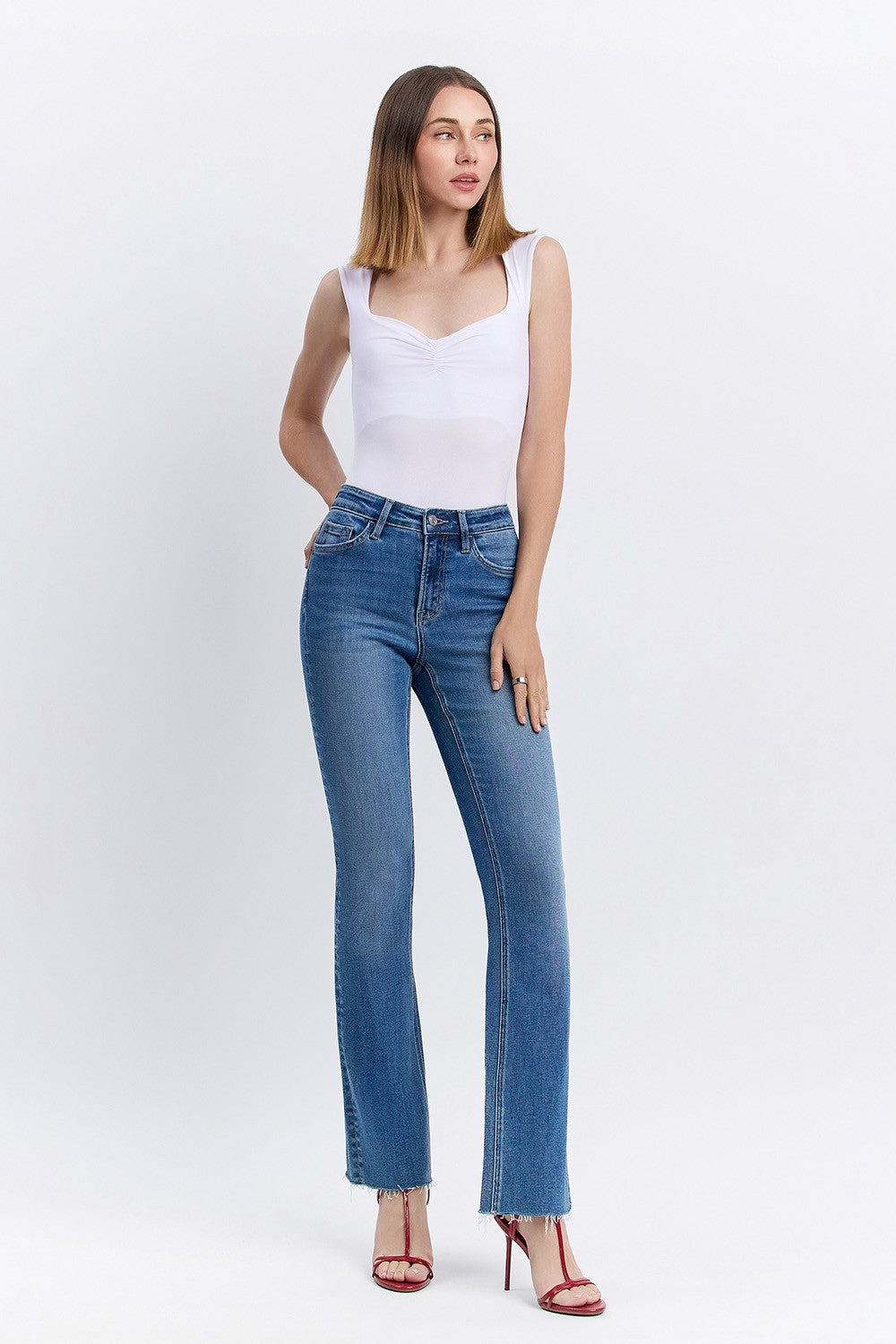 Andie Clean Bootcut Jeans