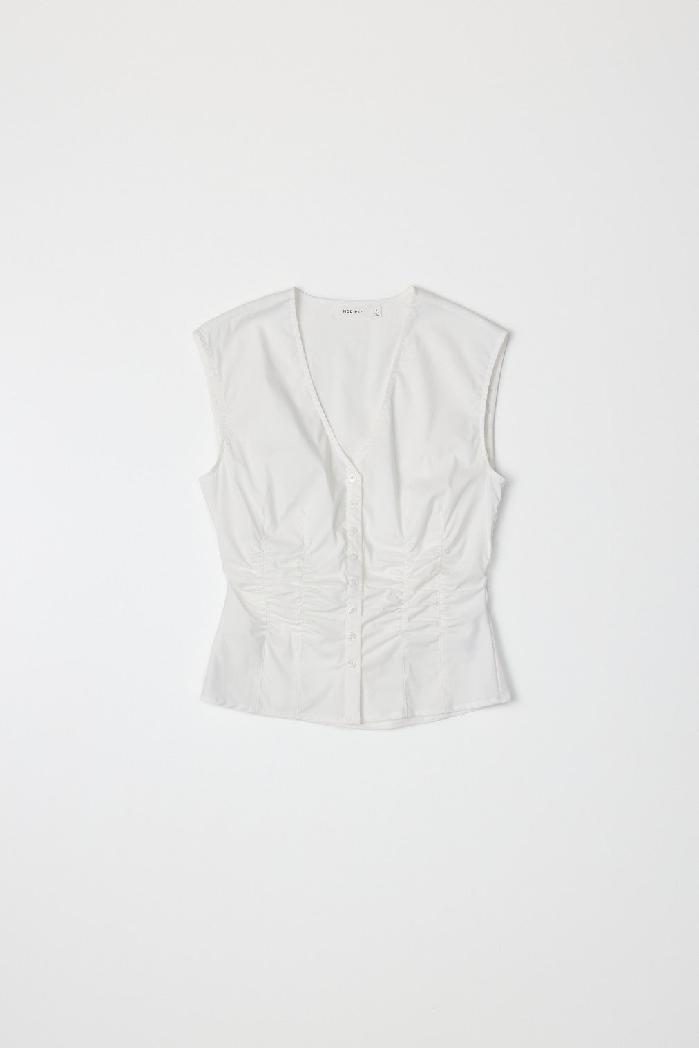 Ruched Poplin Blouse