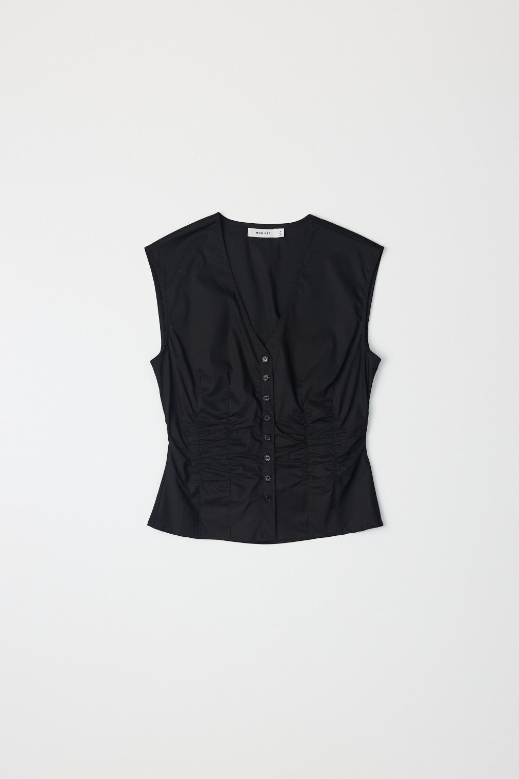 Ruched Poplin Blouse