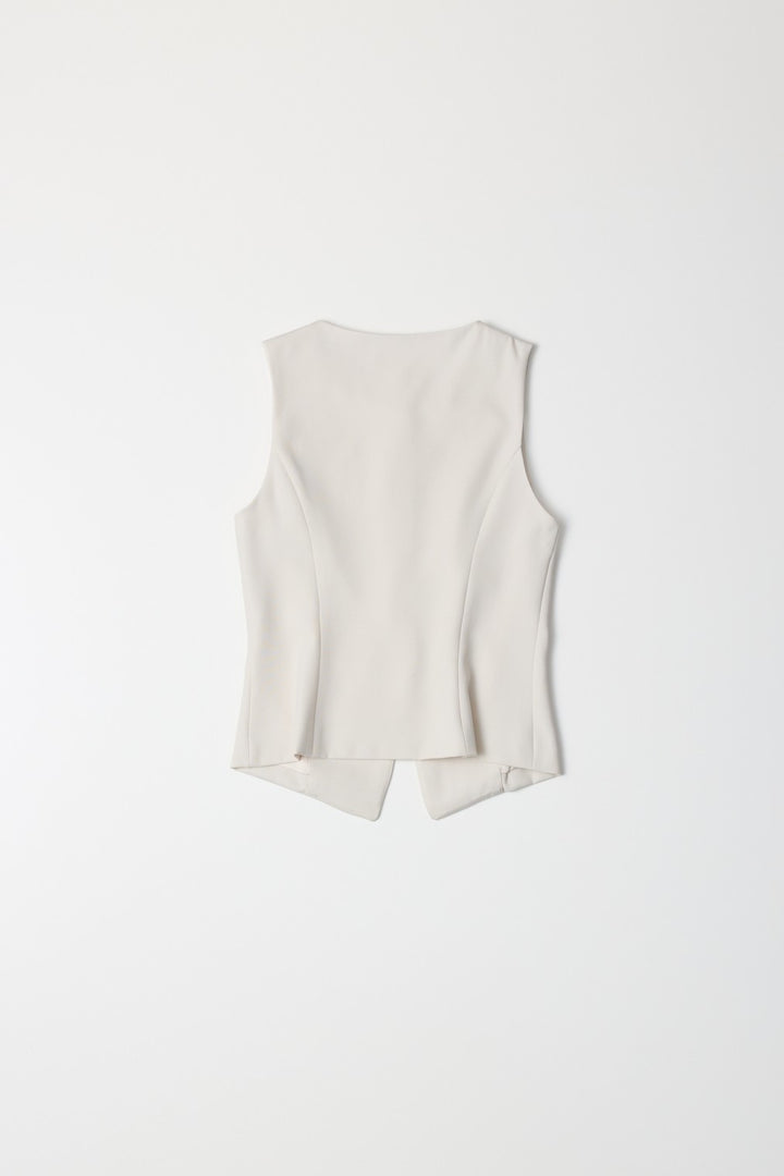 Sleeveless High Neck Waistcoat