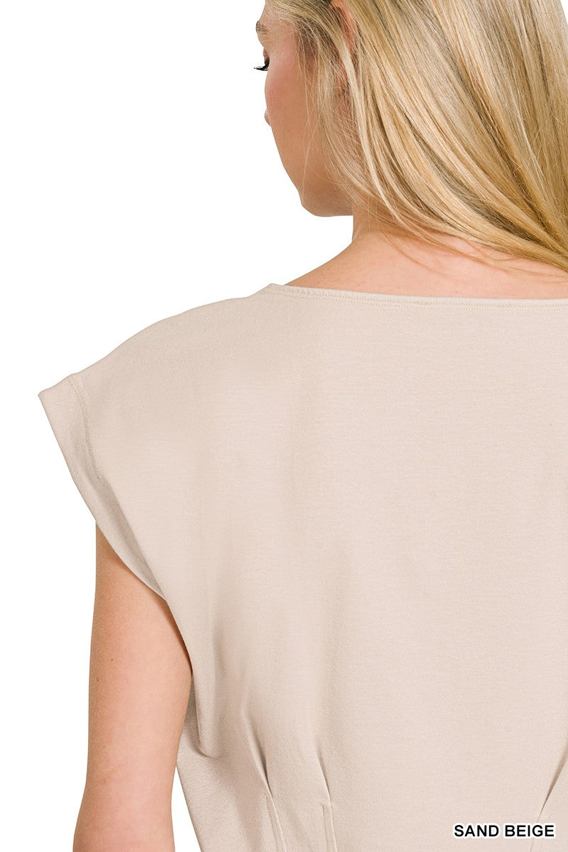 Pleat Detail Tee Shirt