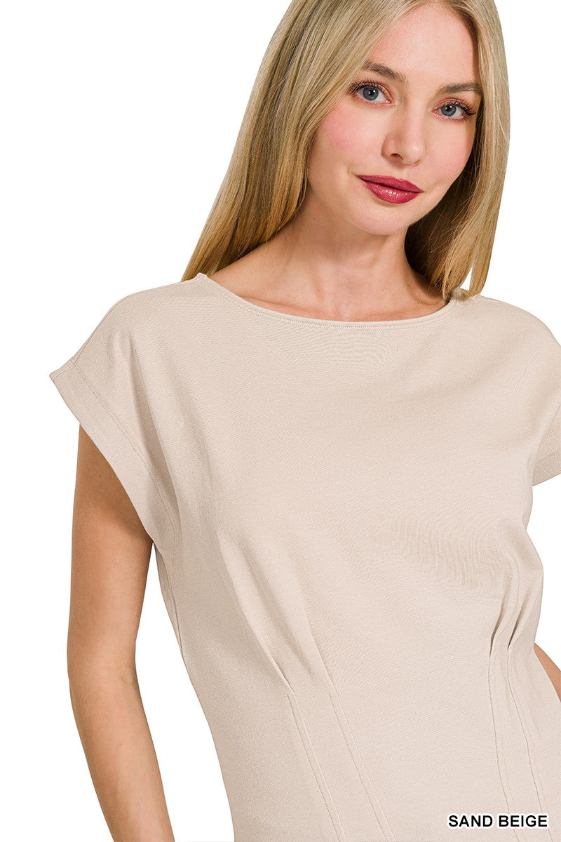 Pleat Detail Tee Shirt