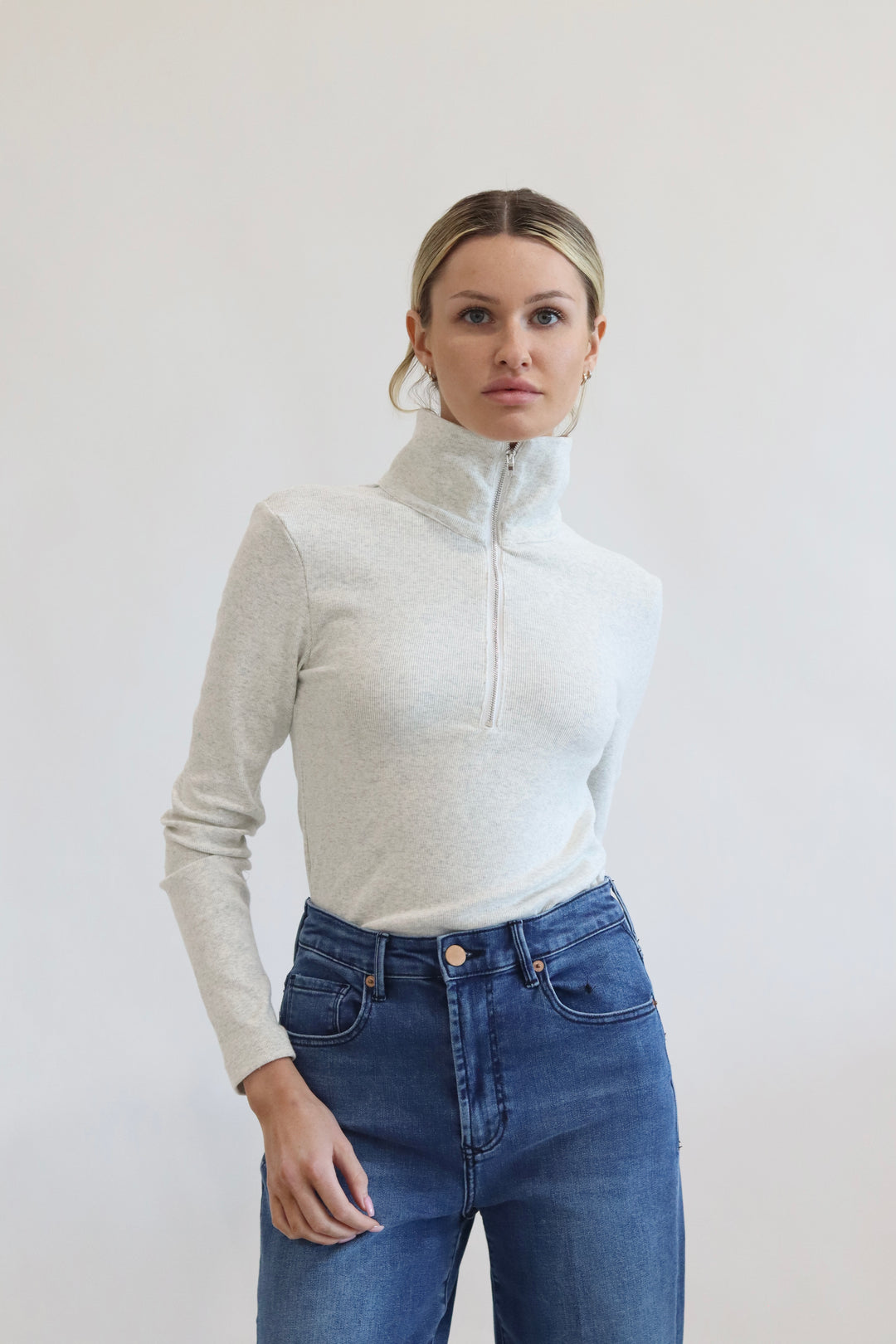 Loren Zip Long Sleeve Top