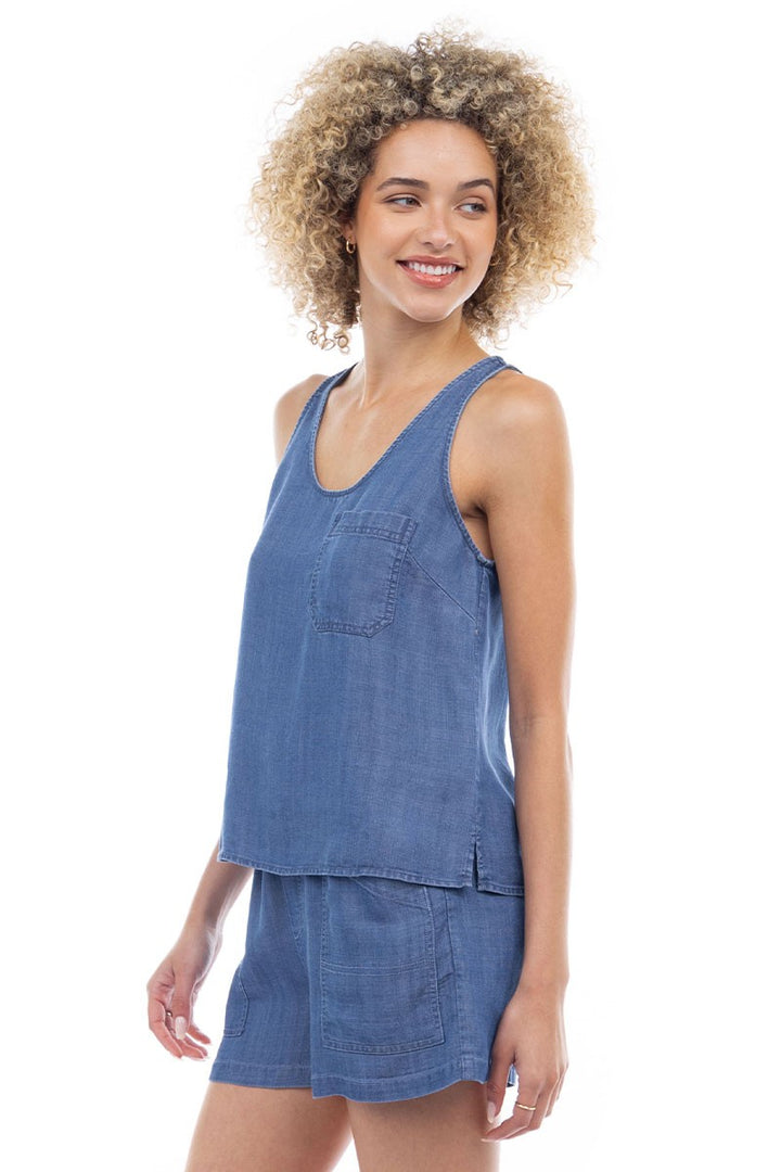 Chambray Tank Pocket Tank