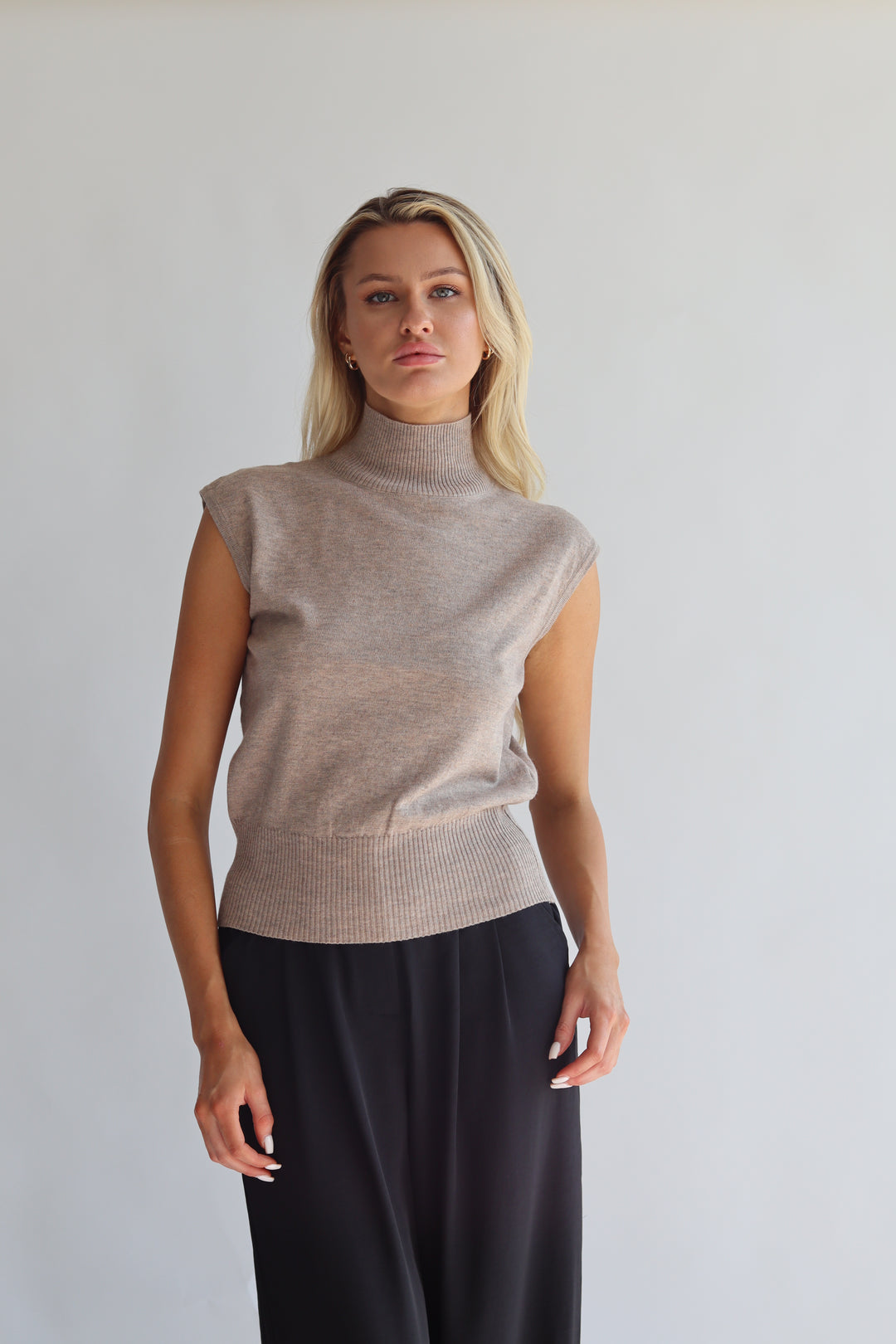 Turtleneck Sweater Shell Top