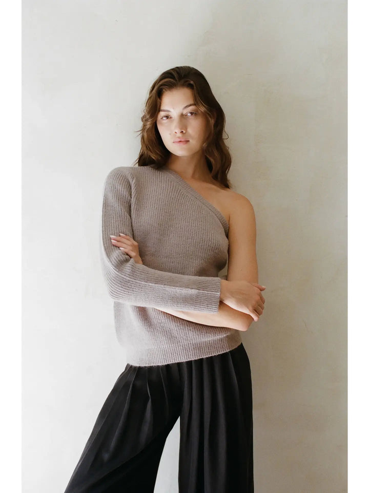 One Shoulder Sweater Top