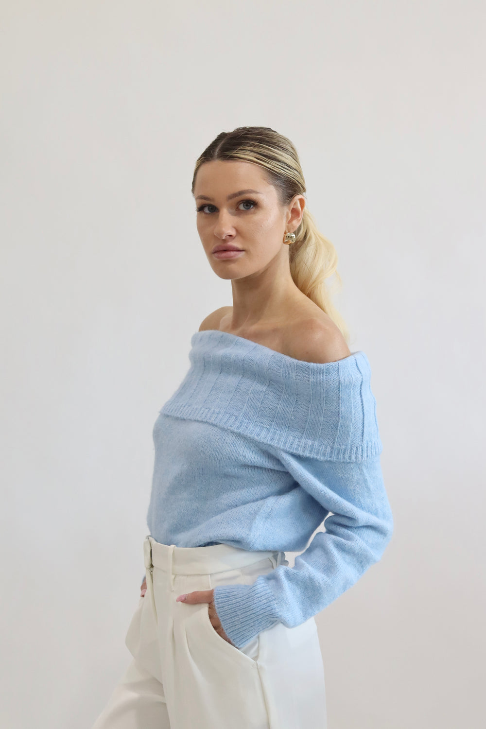 Off Shoulder Sweater