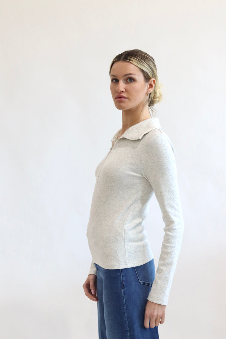 Loren Zip Long Sleeve Top