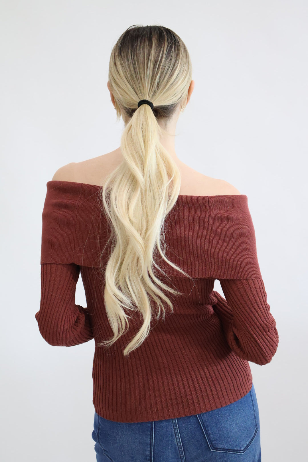 Off The Shoulder Fitted Sweater