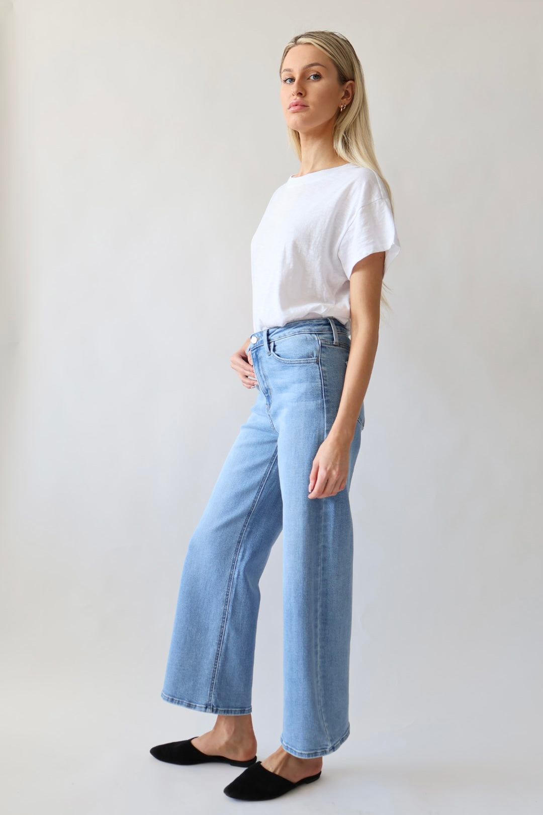 The High Rise Wide Leg Jeans