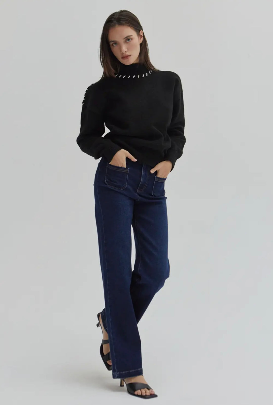 Rowan Contrast Stitch Sweater Top