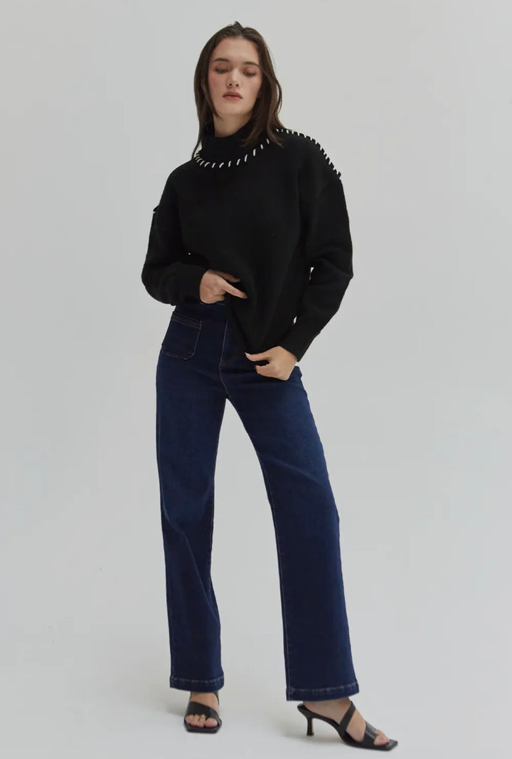 Rowan Contrast Stitch Sweater Top