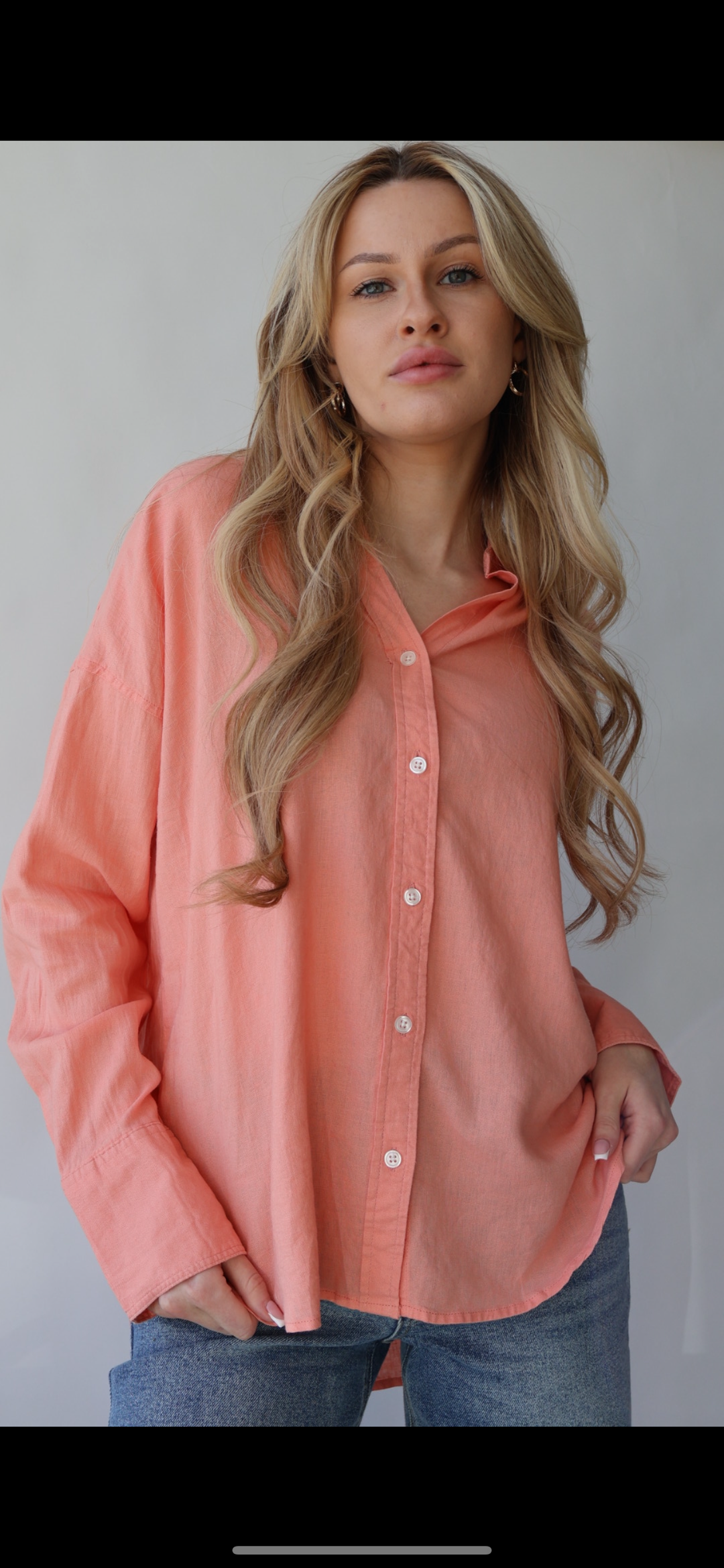 Stripe Linen Button Down Shirt