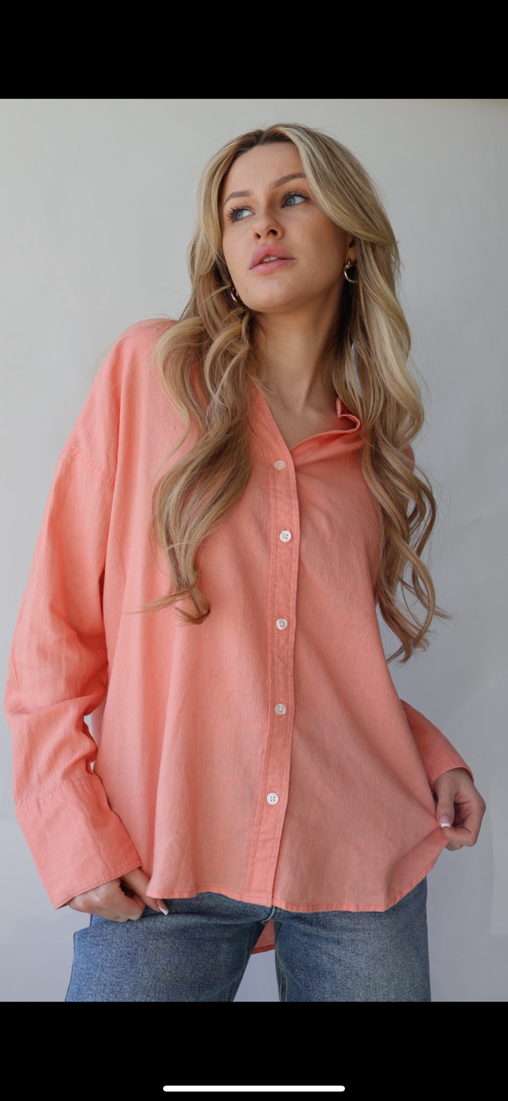 Stripe Linen Button Down Shirt