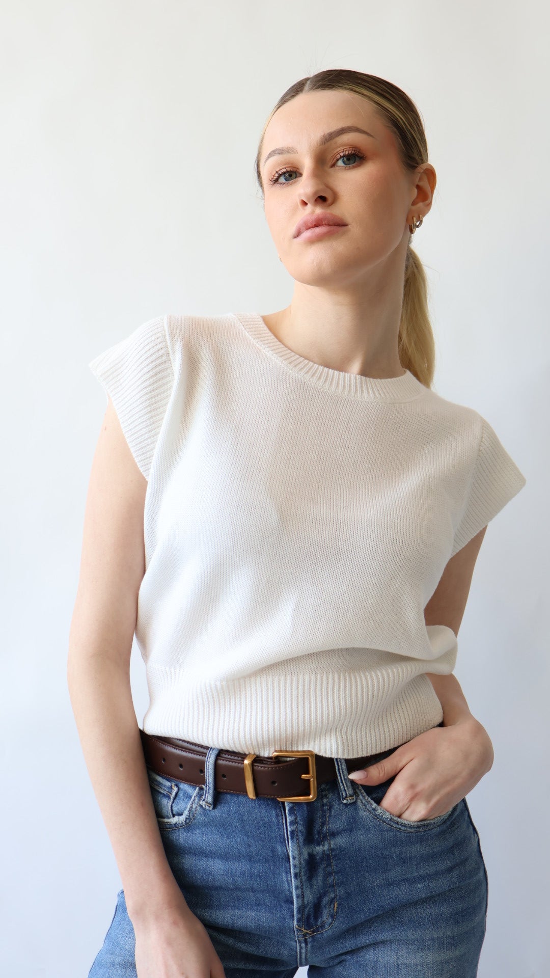 Cap Sleeve Transition Sweater