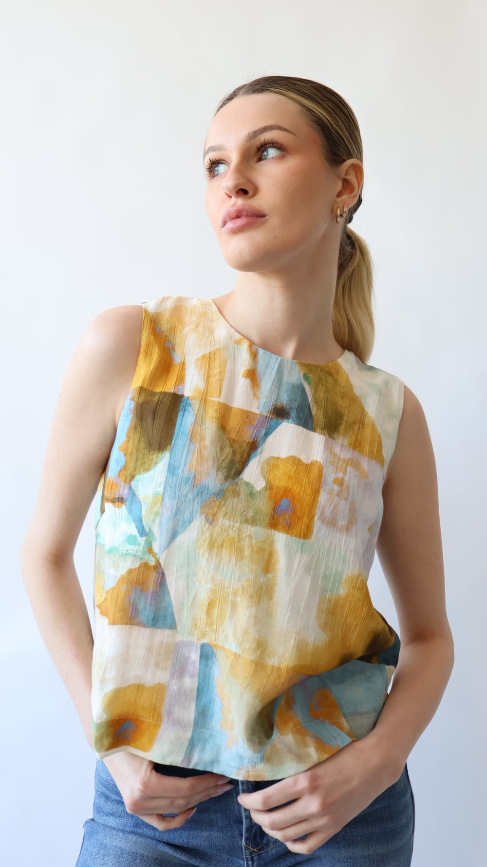 Print Sleeveless Top