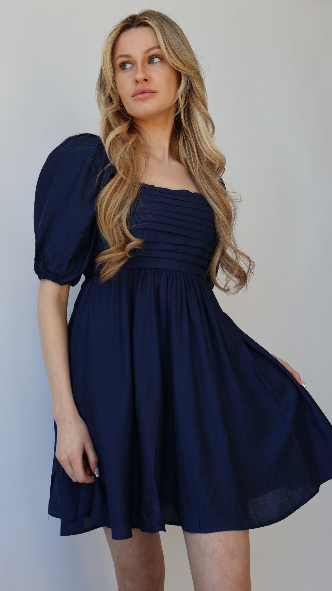 Puff Sleeve Babydoll Dress