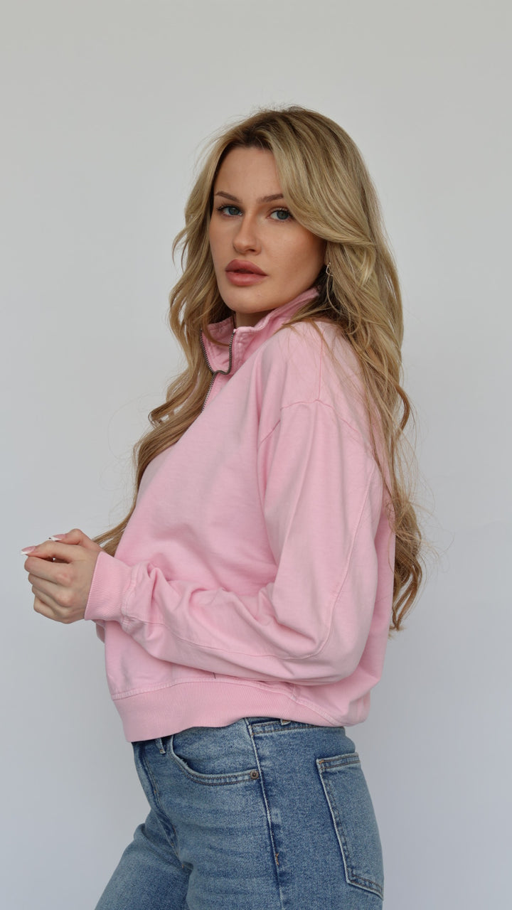 Half Zip Long Sleeve Sweatshirt