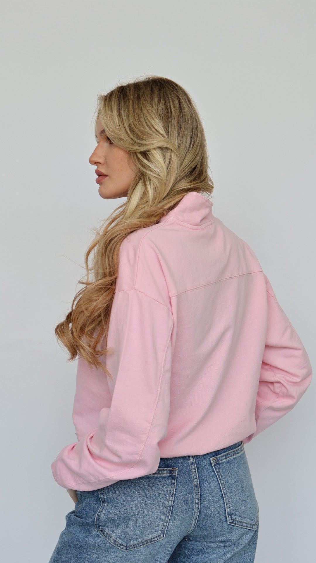 Half Zip Long Sleeve Sweatshirt