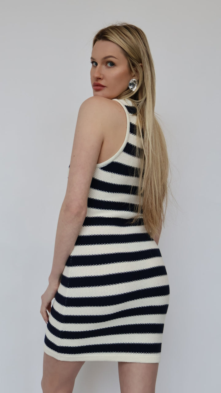 Fitted Stripe Mini Dress