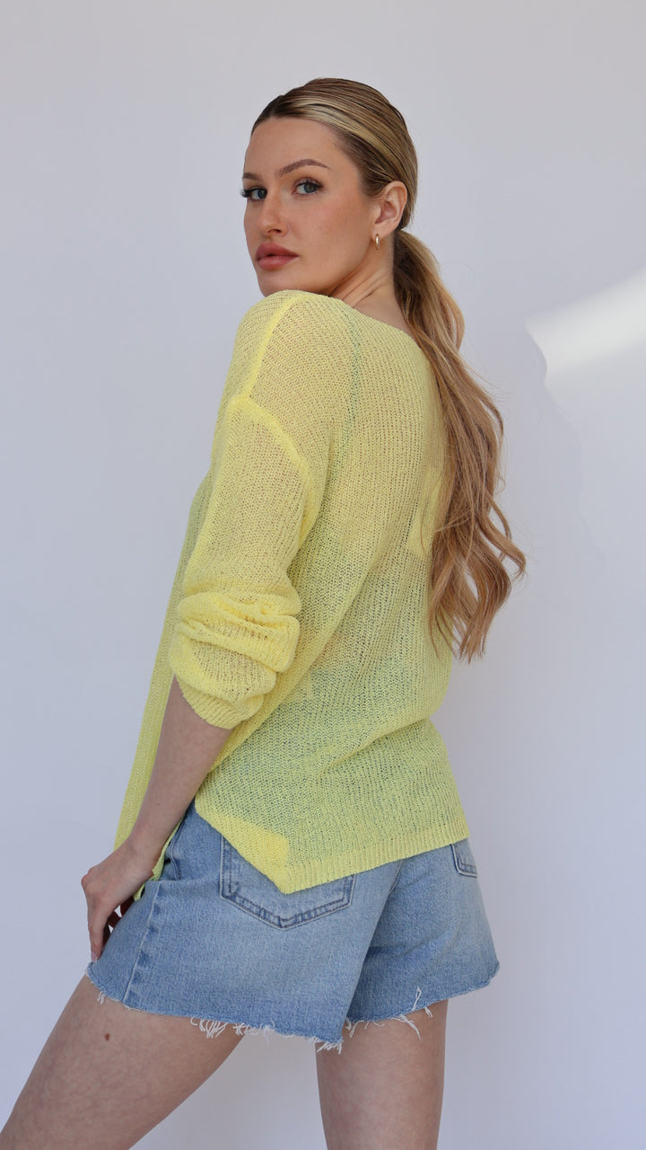 Lightweight Knit Loose-Fit Boatneck Sweater