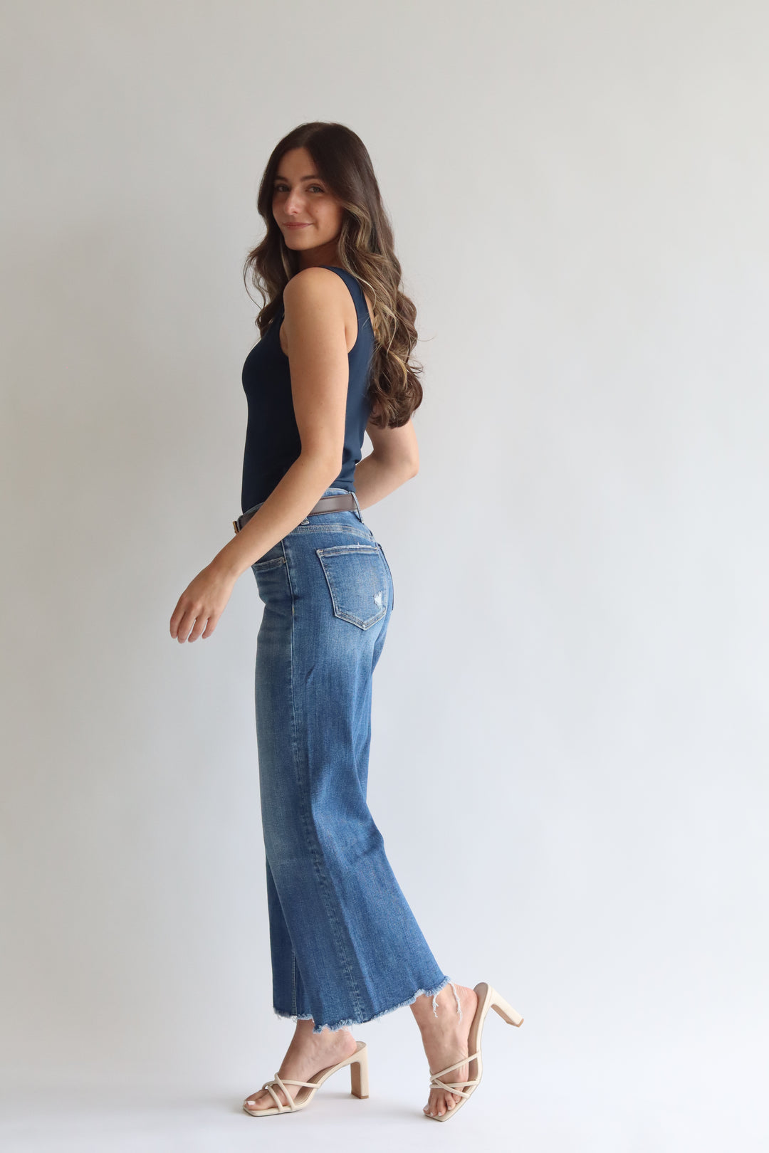 High Rise Wide Leg Jean