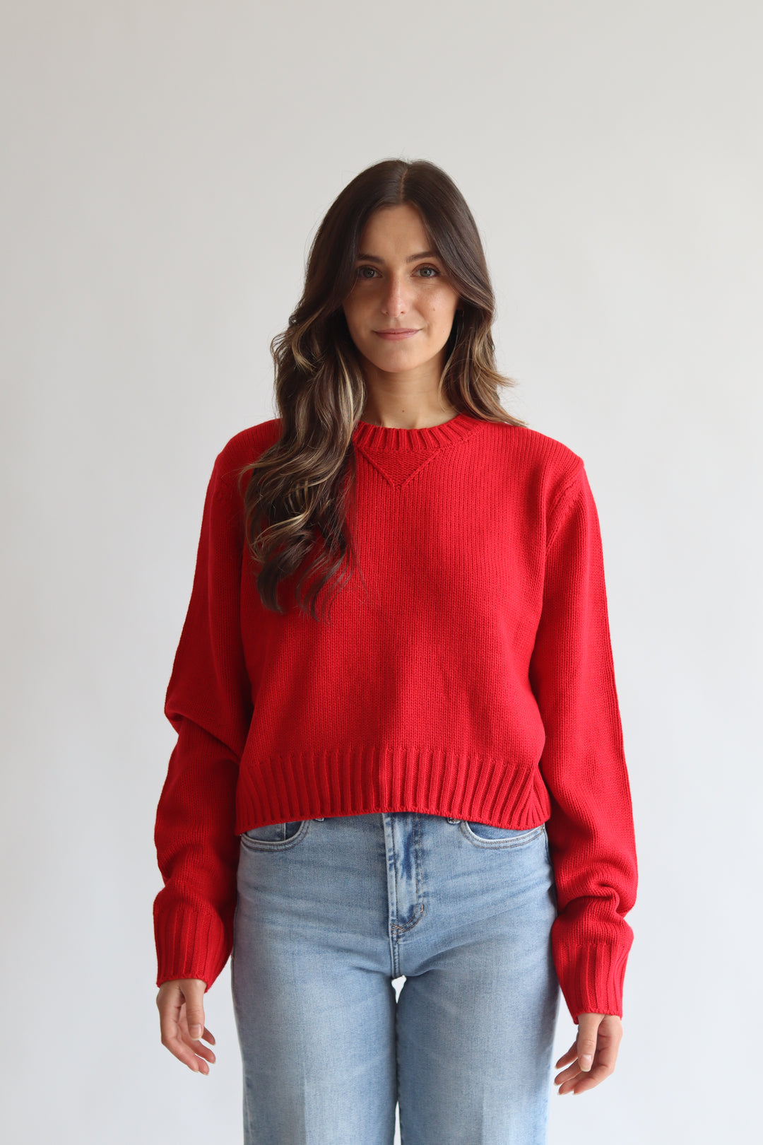 Cropped Knit Sweater