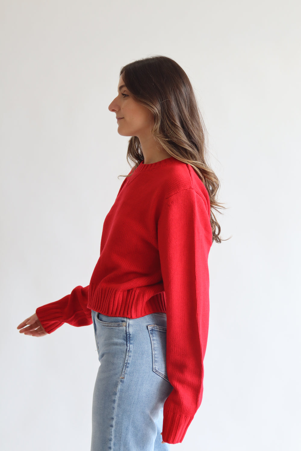 Cropped Knit Sweater