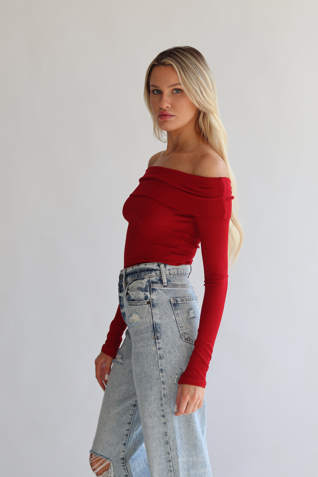 Off Shoulder Long Sleeve