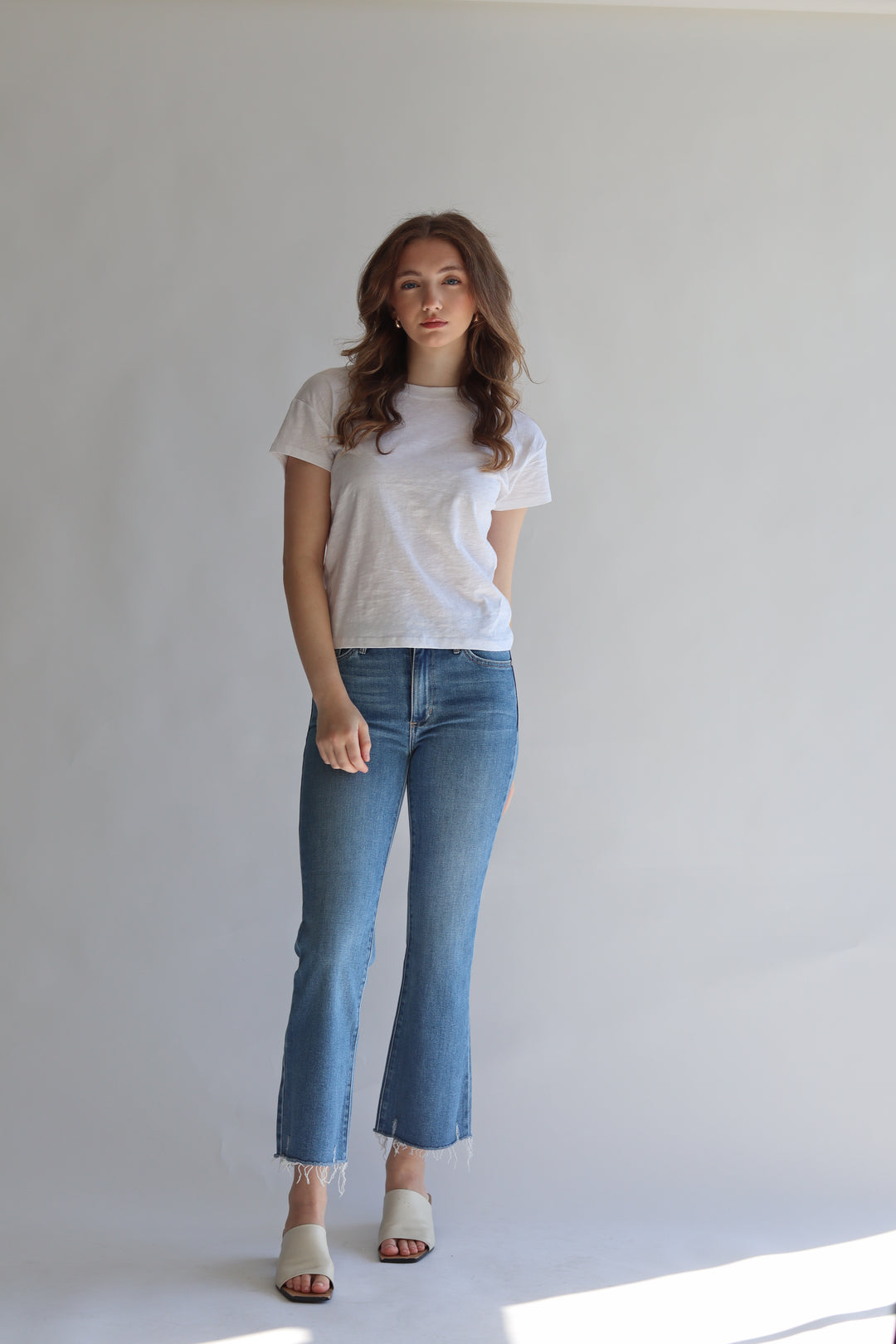 Essential High Rise Crop Flare Jean