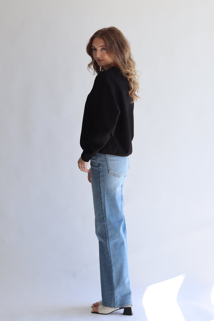 High Rise Full Length Straight Jean