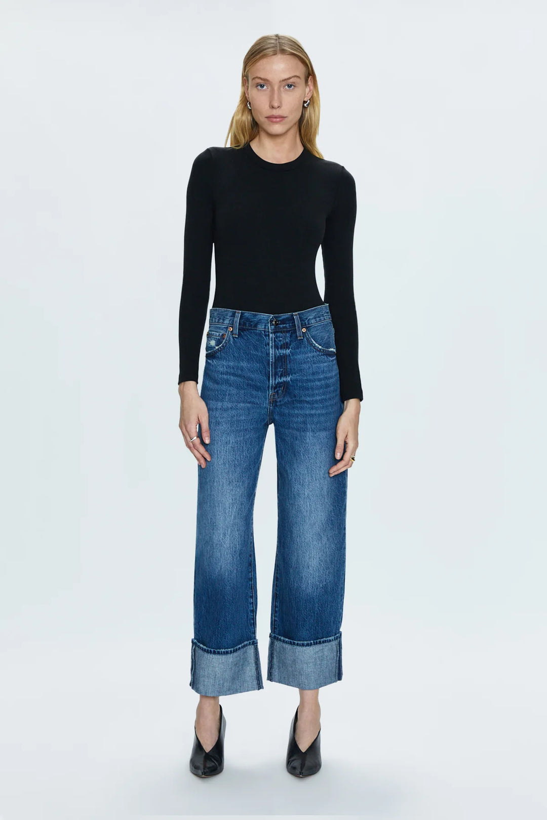 Pistola Ryder High Rise Cuffed Straight Jeans