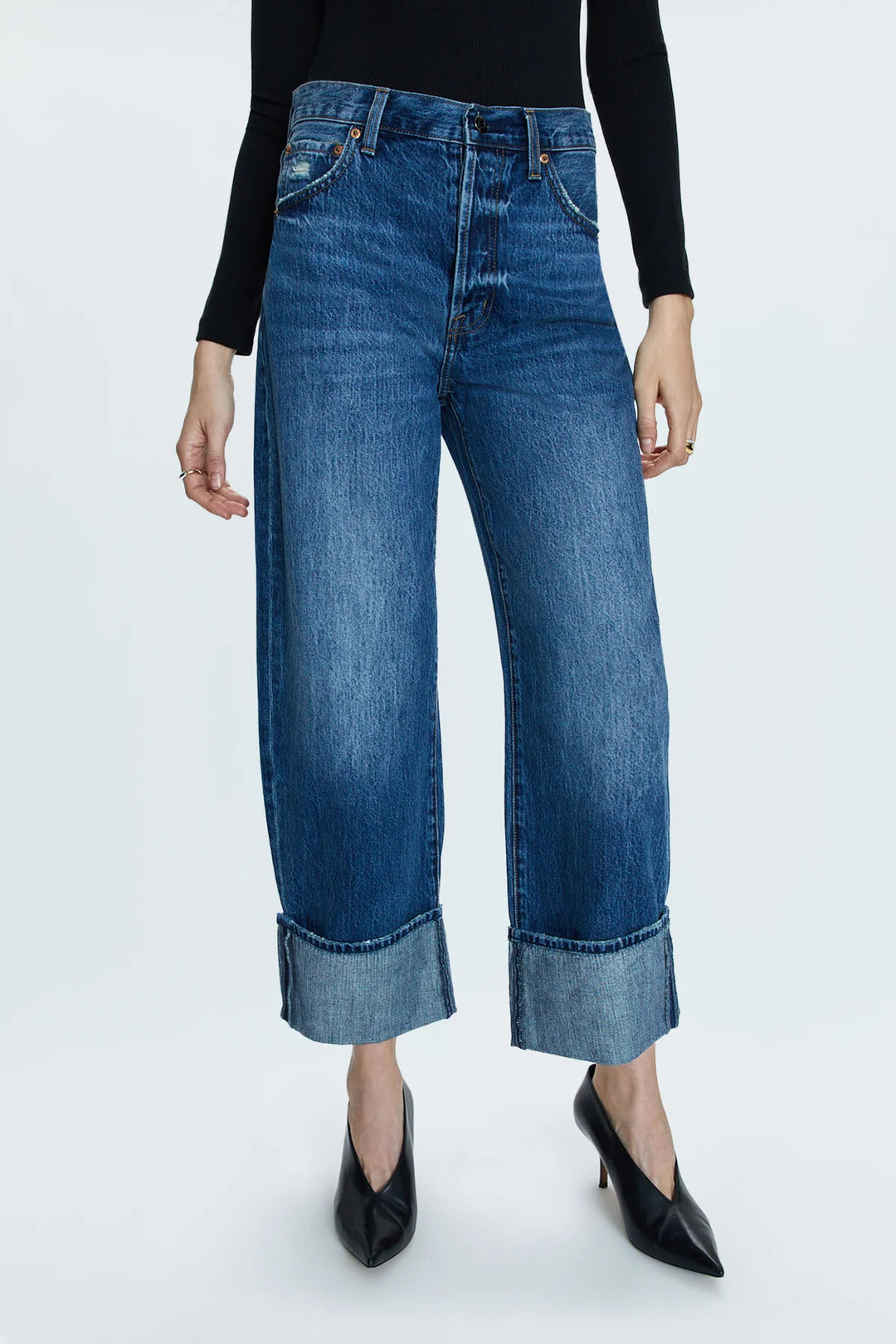 Pistola Ryder High Rise Cuffed Straight Jeans