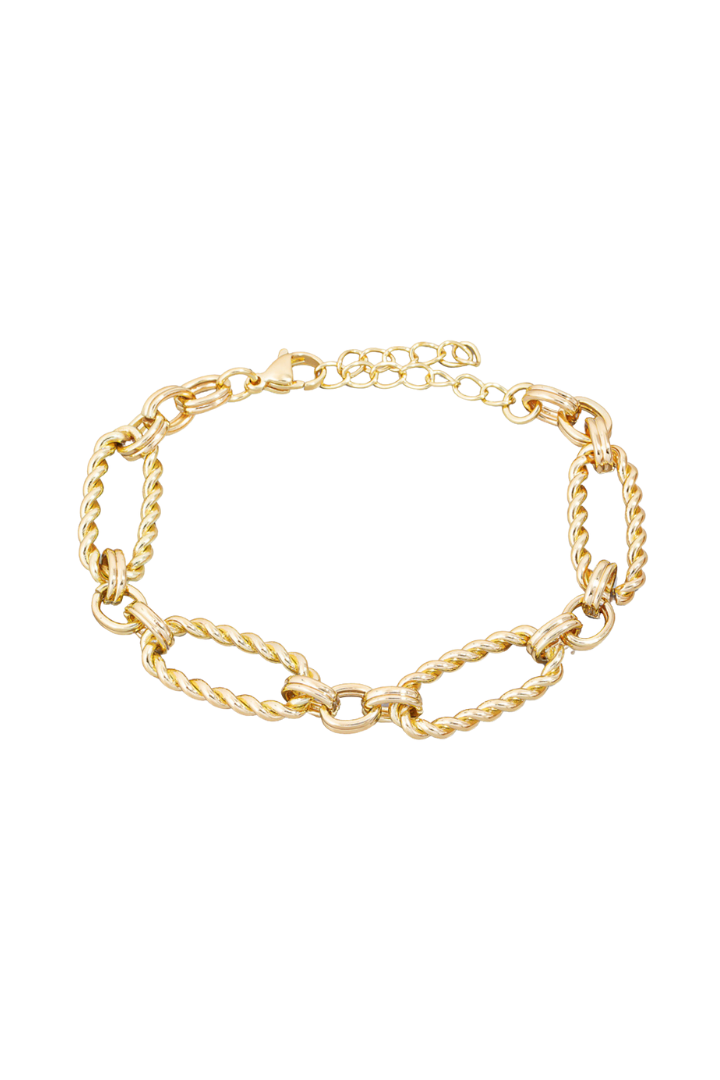 Twisted Oval Chain Link Bracelet