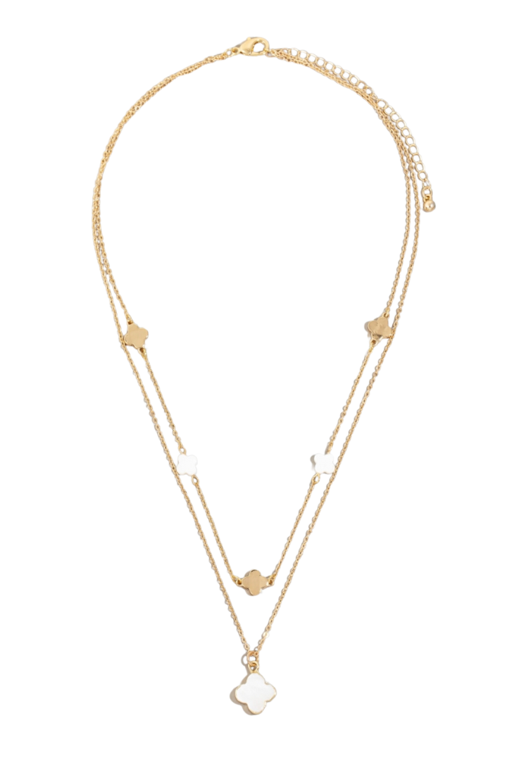 Clover Layered Chain Necklace