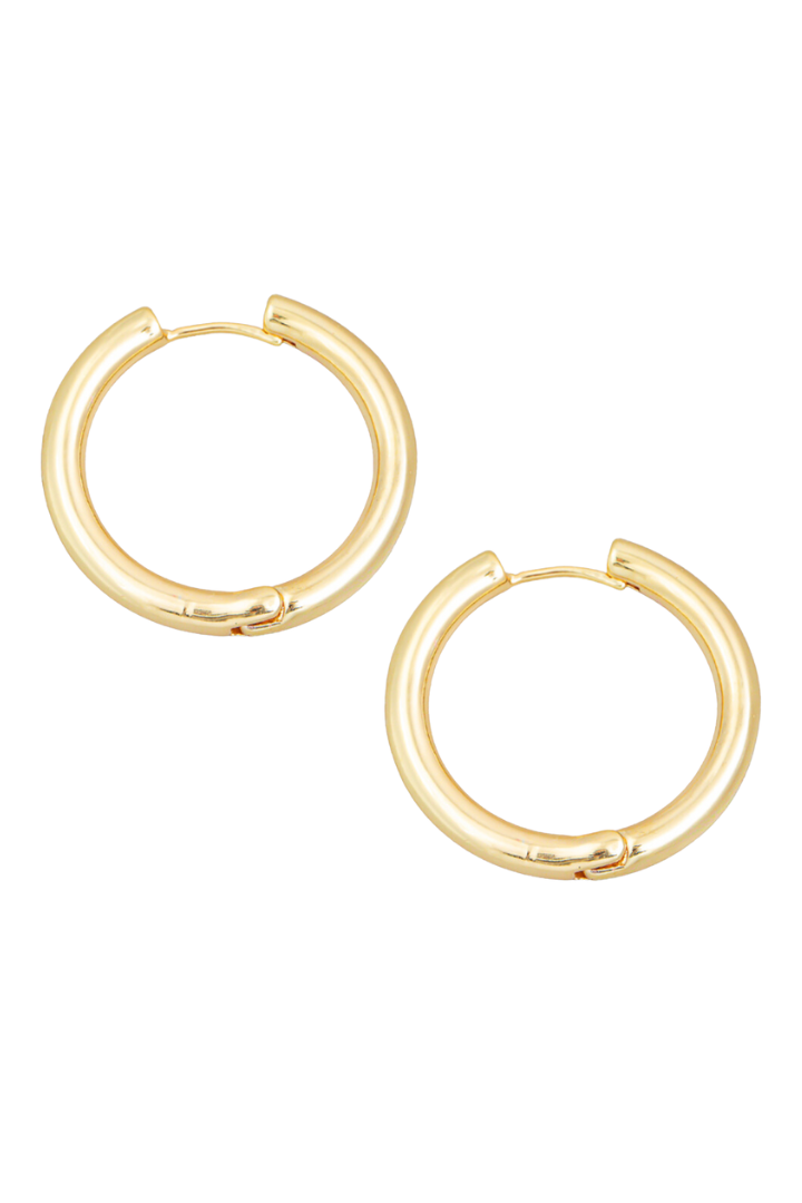 Thin Latch Hoop Earring