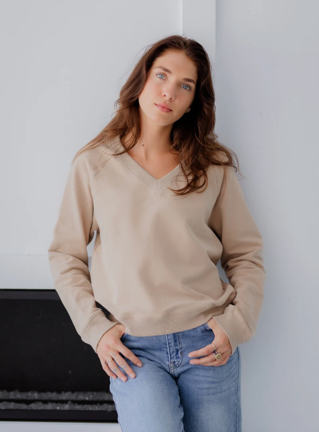 V Neck Sweatshirt