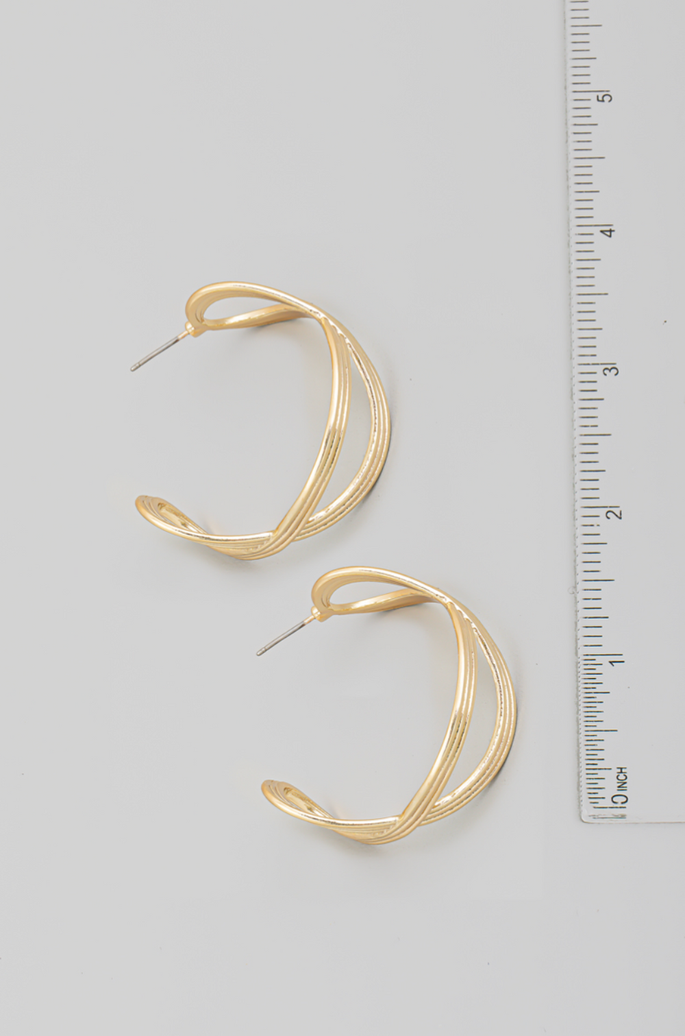 Open Twist Hoop Earrings