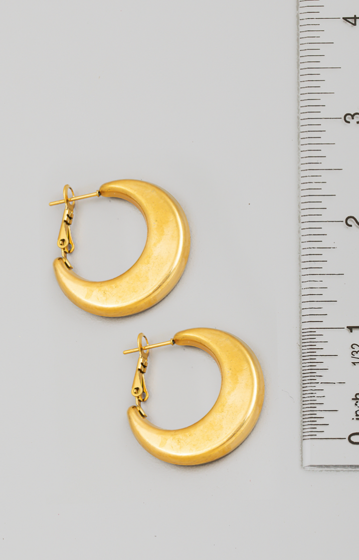 Crescent Hoop Earrings