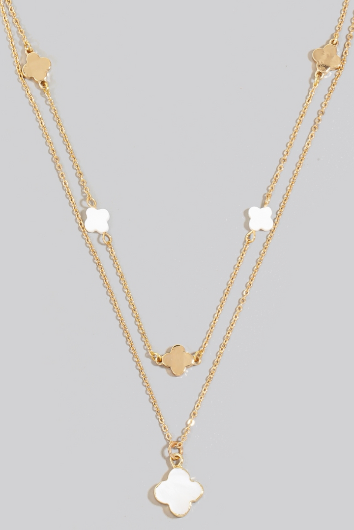 Clover Layered Chain Necklace