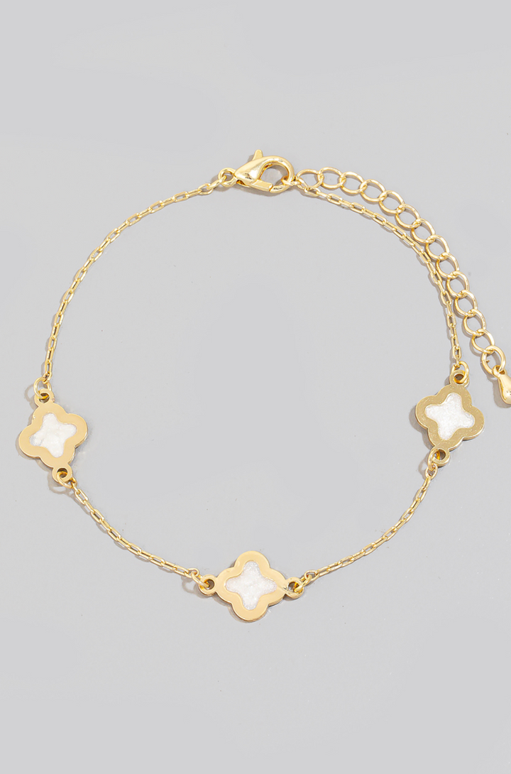 Enamel Clover Bracelet