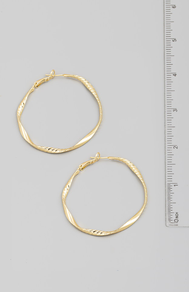 Metallic Hoop Earrings